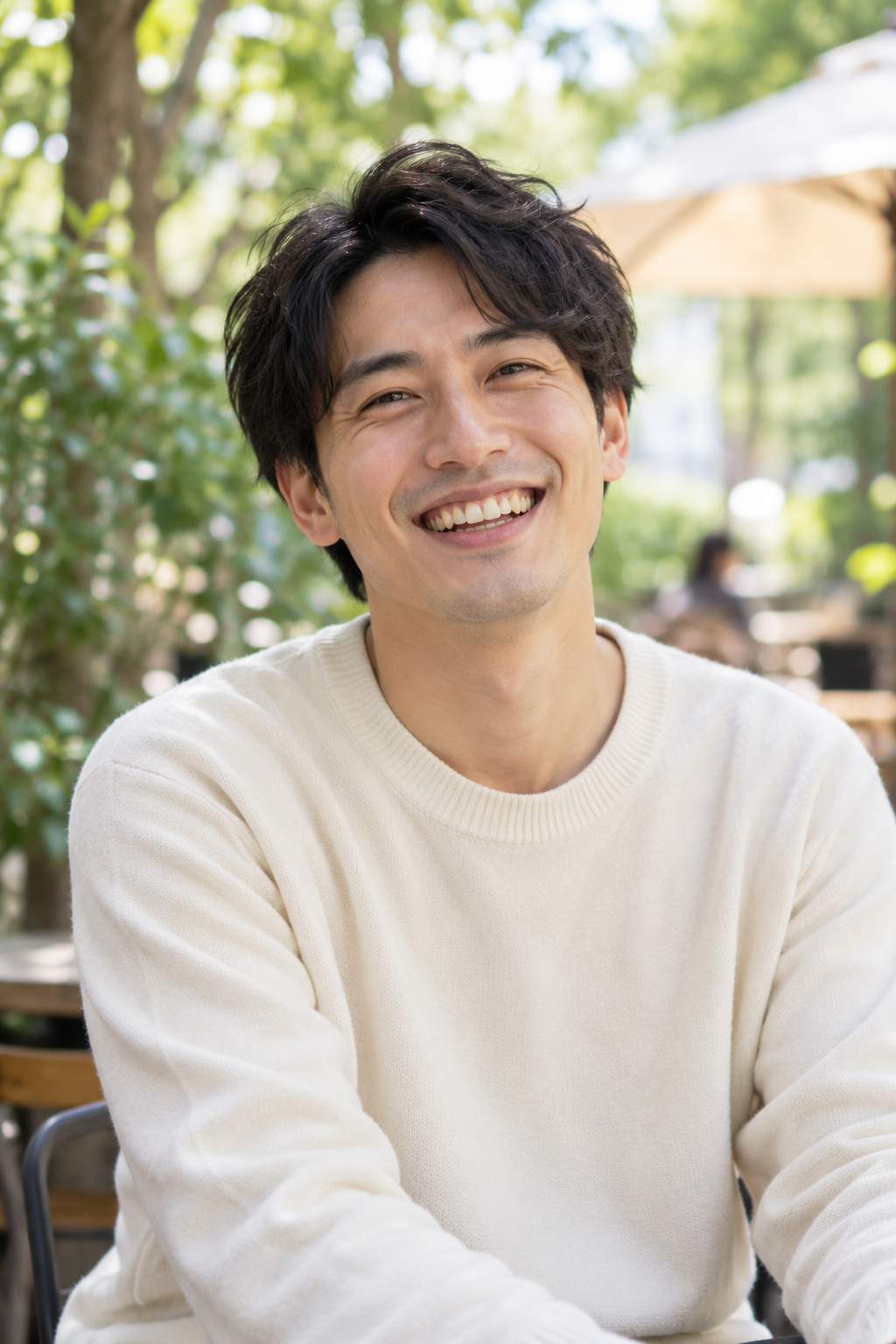Naturally smiling man